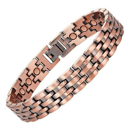 Solid Copper Link Magnetic Bracelet for Men Pisa (8.5 Inches) ProExl Box