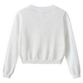 thumbnail image 4 of KEXE School Sweater For Girls Girls Black Cardigan Girls Cardigan Sweaters School Uniform Sweater V Neck Button Front Outerwear White 3-4 Years, 4 of 4