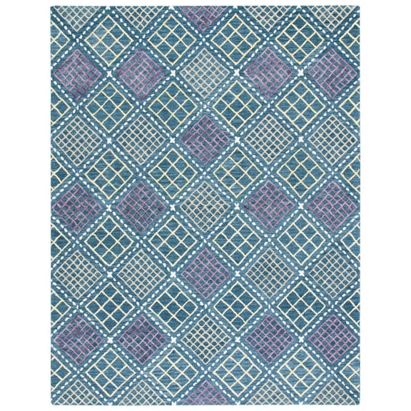 SAFAVIEH Metro Kaylee Geometric Area Rug, Blue/Yellow, 8' x 10'