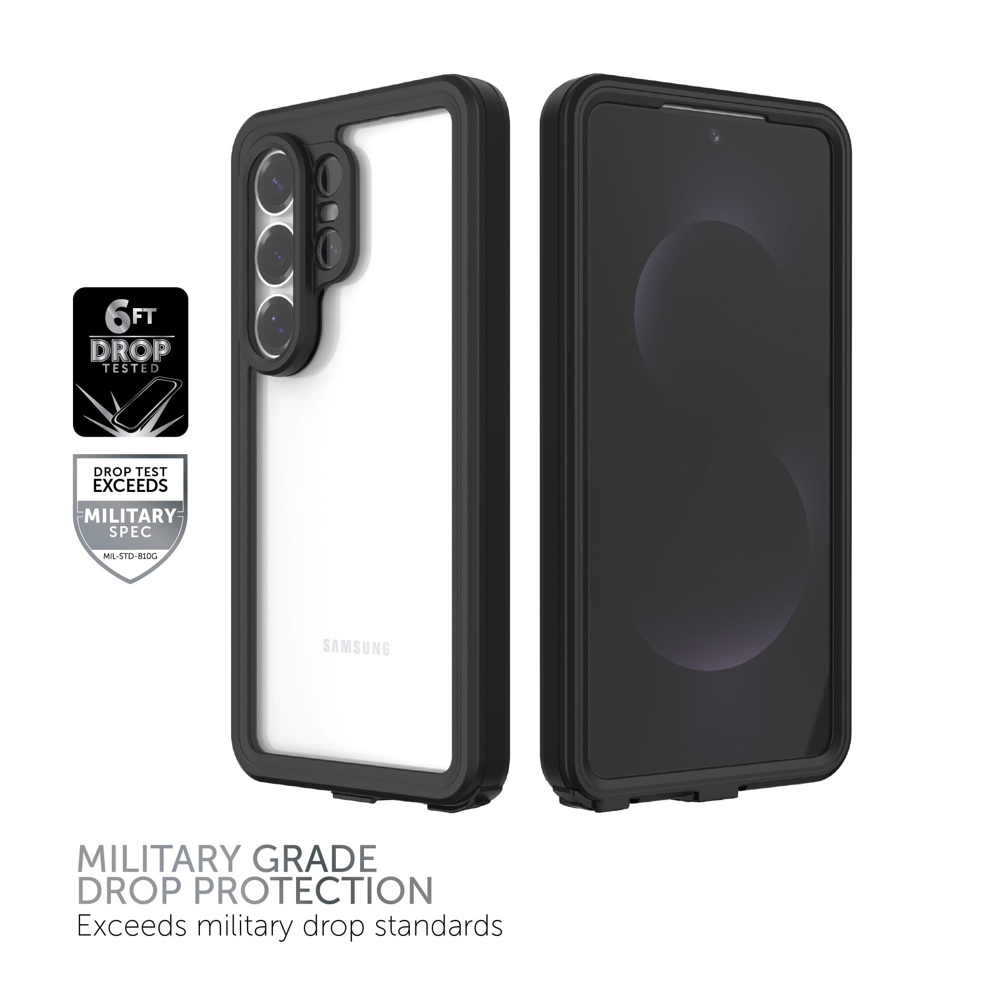 Body Glove Tidal Waterproof Phone Case for Samsung Galaxy S26 Ultra - Black/Clear