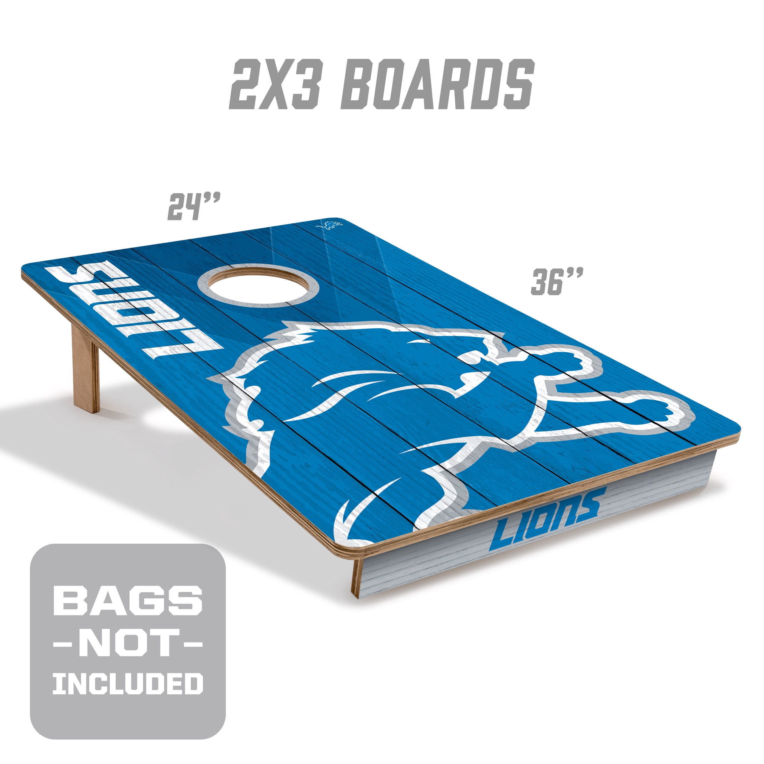 YouTheFan NFL Detroit Lions 2' x 3' Cornhole Game No Bags