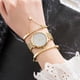 thumbnail image 4 of Juego de pulsera de reloj de cuarzo ANGGREK 3 piezas resistente al agua hipoalergénico con diamantes de imitación dorado, 4 of 8
