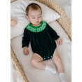 thumbnail image 5 of BemeyourBBs Baby Girl Christmas Romper Letter Embroidered Infant Winter Jumpsuit, 5 of 8