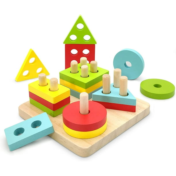 Toddler Toys for 24 Year Old Boys Girls, Wooden Montessori Toys