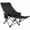 Black, variant on SUSUZI Folding Reclining Camping Chair with Footrest, Adjustable Backrest, Black