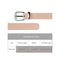 thumbnail image 4 of INSPIRE CHICWomen Faux Leather Gold/Silver Buckle Belt, 0.9" Wide Casual Waist Belts for Jeans Pants Dresses 42.1x0.9"(LxW) Silver Buckle-Pink, 4 of 6
