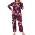thumbnail image 5 of Cueply Womens Plus Size Pajamas Long Sleeve Pjs Sets Loungewear Sleepwear 1X-4X, 5 of 7
