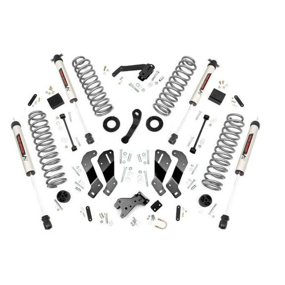 Rough Country 3.5" Lift Kit (fits) 2007-2018 Jeep Wrangler JK 4DR | V2 Monotube Shocks | Springs Suspension | 69470