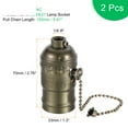 thumbnail image 2 of Uxcell 1/8IP Thread Screw Pull Switch Bulb Holder E26 E27 Lamp Socket Bronze 2 Pack, 2 of 5