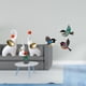 thumbnail image 2 of Esculturas de elefantes, figuras de cerámica, estatuas de animales, pájaros de madera, adornos artísticos para colgar en la pared con textura suave, a, 2 of 8
