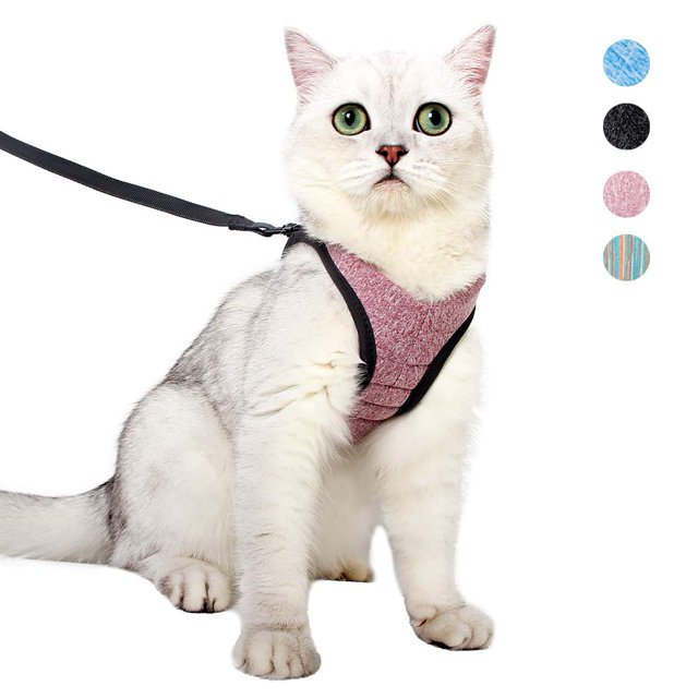 Cat Harness and Leash Ultra Light Escape Proof Kitten Collar Cat Walking Jacket with Running Cushioning Soft and Comfortable Suitable for Puppies Rabbits