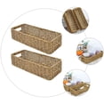 thumbnail image 3 of 2pcs Rectangle Woven Baskets Pantry Rattan Storage Baskets Cabinet Organizing Baskets, 3 of 8