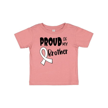 

Inktastic Proud of my Brother Blindness Awareness White Ribbon Gift Baby Boy or Baby Girl T-Shirt