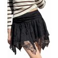 thumbnail image 2 of Lace Mini Skirts for Women Flowy Skirt Boho Layered Asymmetrical Short Skirt Black S, 2 of 6