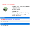 thumbnail image 2 of Fuel Pump Relay - Compatible with 2014 - 2016 BMW 535d 2015, 2 of 2