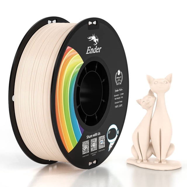 Filamento para impresora 3D Creality PLA Plus de 1,75 mm, color beige, 1 kg