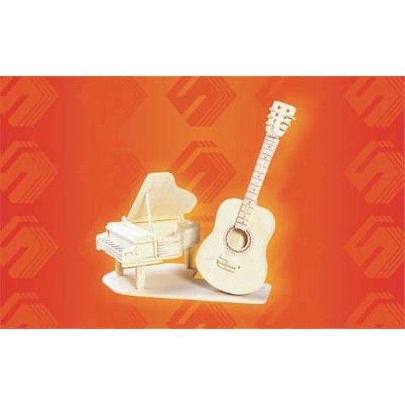 Guitar and Piano 3D Wooden Puzzle by Puzzled Inc