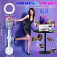 thumbnail image 4 of RDYMONKEY Photo Booth for iPad & Camera with RGB Ring Light & Music Sync, APP Control Selfie Station, Perfect for Party Rental Business(White/Honeycomb Box), 4 of 14