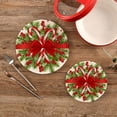 thumbnail image 2 of SKYSONIC Christmas Candy Cane Pot Holders Trivets, 2 Pcs Heat Resistant Trivets, Cotton Thread Weave Mats for Hot Pads Pans Pot Bowl Teapot for Kitchen Decor, 2 of 7