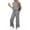 Gray, variant on 2 Piece Outfits for Women Sleeveless Crop Tops and Elastci Waist Wide Leg Pants Summer Ladies Casual Stretchy Look Set Everyday Outing Vacation Wear