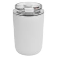 thumbnail image 4 of Taza de café de 280 ml, termo de acero inoxidable de silicona de gran capacidad portátil para el hogar, para regalo de cumpleaños, color blanco, 4 of 14