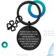 thumbnail image 5 of Lucky Charm Keyring - Customizable Gift Key Fob for Girlfriend, Boyfriend, Colleague, Black, Encouragement, Birthday, 5 of 5