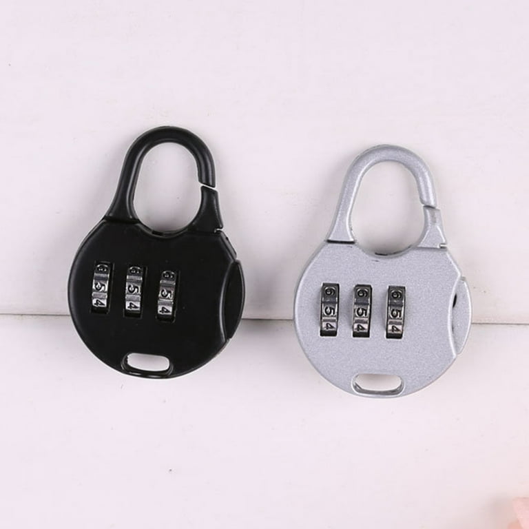 3 Digit Combination Lock, Metal Gym Locker, Cabinet Luggage Padlock, Small  Mini Combination Lock TSA Approved Cable Luggage Locks Re-settable  Combination with Alloy Body for Travel