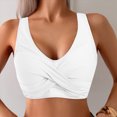 thumbnail image 1 of HCNTES String Bikini Tops for Women Bathing Suit Swim Tops Sexy Triangle Bikini Top(XL,a7-White), 1 of 6