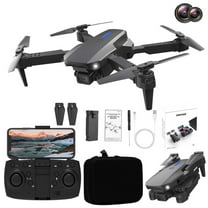 11 Year Old Boy Gifts, Folding Drone with 1080P HD Camera Aerial Rc Quadcopter Altitude Hold Headless Mode Start Speed Adjustment Remote Control Uav Toys Gifts for Boys Girls, Black, One Size