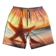 thumbnail image 5 of Goofa Starfish Sunset Sea Beach Printed Mens Swim Trunks Summer Quick Dry Short Beach Swimwear Bathing Suits-X-Large, 5 of 9