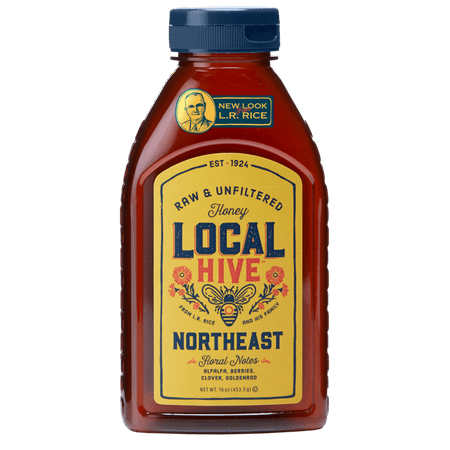 Four 3 Oz Honey - Local Hive Northeast Raw & Unfiltered Honey, 16 oz