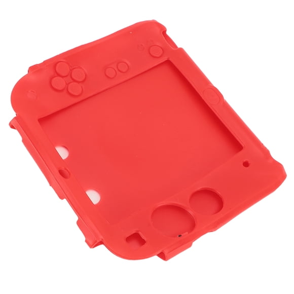 Coque en Silicone, Console de Jeu Portative, Étui Protecteur Souple pour 2DS avec Protecteur d'Écran Supérieur et Inférieur, Réduit la Poussière, l'Huile et les Taches d'Empreintes Digitales, Pureté HD, Prise Tactile, Facile à