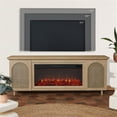 thumbnail image 3 of Pemberly Row 76" Landscape Electric Fireplace TV Stand in White Oak, 3 of 9