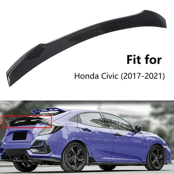 Fit for Honda Civic 2017-2021 Rear Spoiler Trunk Lid Wing (Gloss Black)
