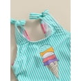 thumbnail image 6 of Chollius Toddler Baby Girls One Piece Swimsuits Sleeveless Stripe Pattern Ice Cream Print Ruffled Backless Bathing Suit Beach Clothes, 6 of 9