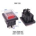 thumbnail image 3 of Rocker switch with waterproof cover Device switch 2 poles (4 pins) 16A 250, 3 of 9
