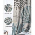 thumbnail image 3 of Ocean Coastal Kitchen Curtains Retro Coral Starfish Shell Seahorse Cafe Short Curtains for Bathroom Blackout Window Curtain Grommet Small Window Treatment Drapes for Bedroom Living Room 52"x45"x2, 3 of 9
