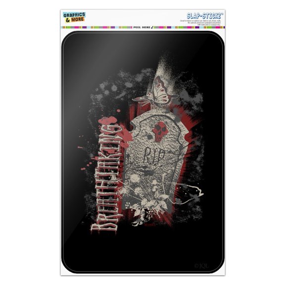 Breathtaking RIP Gravestone Biker Motorcycle Home Business Office Sign