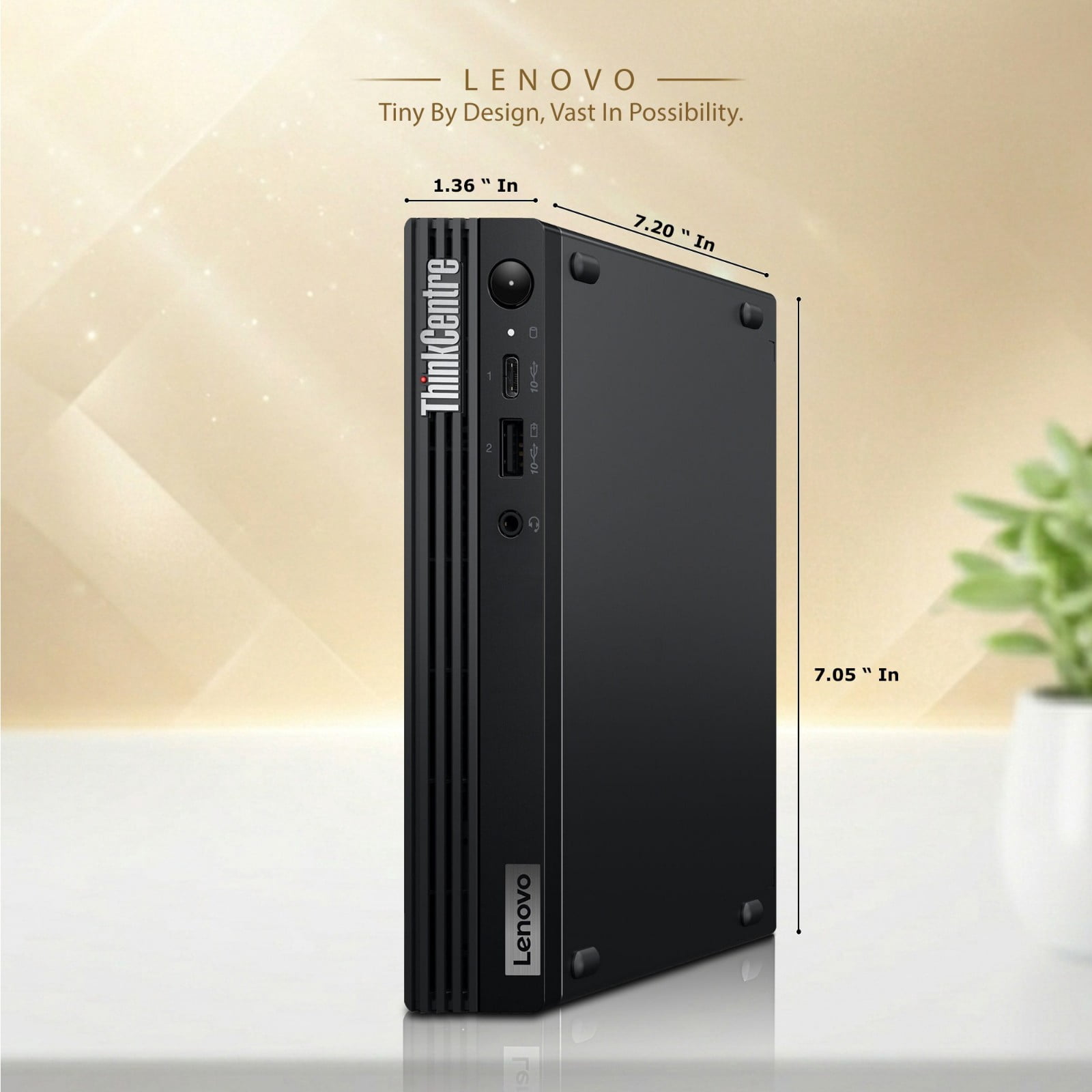 Restored Lenovo ThinkCentre M75q G2 Tiny Desktop Computer — AMD Ryzen 3 PRO 5350GE Upto 4.2GHz — 16GB DDR4 RAM — 128GB SSD — Keyboard & Mouse — WiFi — Mini PC — Windows 11 Pro (Refurbished)