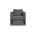 thumbnail image 4 of Signature Design by Ashley Vreni Accent Chair and Ottoman, Charcoal Black, Small Space Living Room Accent Seating, Polyester Upholstery, 4 of 8
