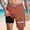Orange-C, variant on Tqyyweavej Swim Trunks for Men Drawstring Pull-On Printed Beach Shorts Solid Color Elastic Rise Swim Shorts with Compression Liner 2 in 1