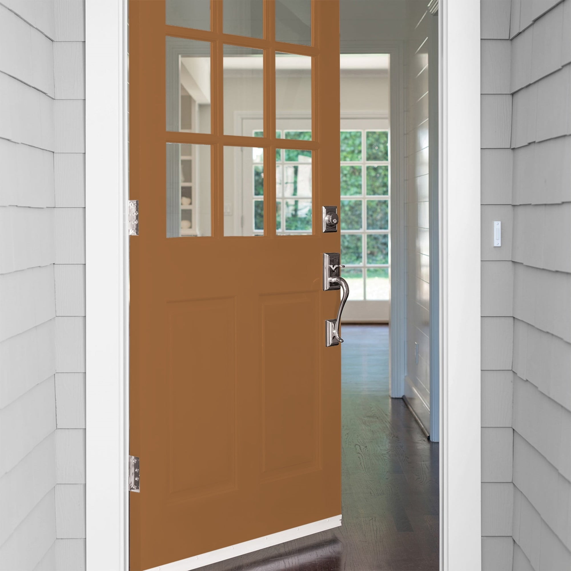 Glidden One Coat Ginger / Orange Satin Exterior Paint with Primer, 1 Gallon