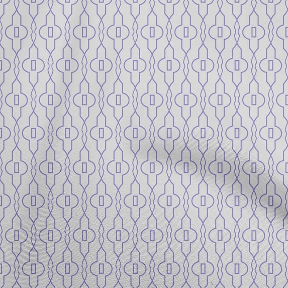 oneOone Cotton Cambric Light Gray Fabric Geometric Fabric For Sewing Printed Craft Fabric By The Yard 42 Inch Wide