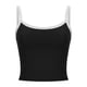 thumbnail image 4 of ICHUANYI Clearance Fashion Woman Round Neck Sleeveless Blouse T-Shirt Patchwork Loose Tank Tops(Black, S) ICHUANYI WER2023080703813, 4 of 6