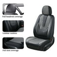 thumbnail image 4 of Coverado Black&Gray Car Seat Covers Front, Waterproof Faux Leather Auto Seat Protectors with Lumbar Support, Luxury Automotive Interior Accessories Universal Fit Most Cars SUV Trucks, 4 of 7