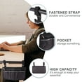 thumbnail image 4 of EeaseCA 1pc Wheelchair Side Storage Bag Storage Pouch Seat Side Container Organizer Multi-pockets Side Pouch for Wheelchair Use (Black), 4 of 7