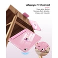 thumbnail image 4 of MoKo Case for iPad (A16) 11th Generation Case 11-inch 2025,iPad 10th Generation Case 2022 with Left Pencil Holder,Slim Cover with Crystal Clear TPU Back Shell,Flowers Pink, 4 of 9