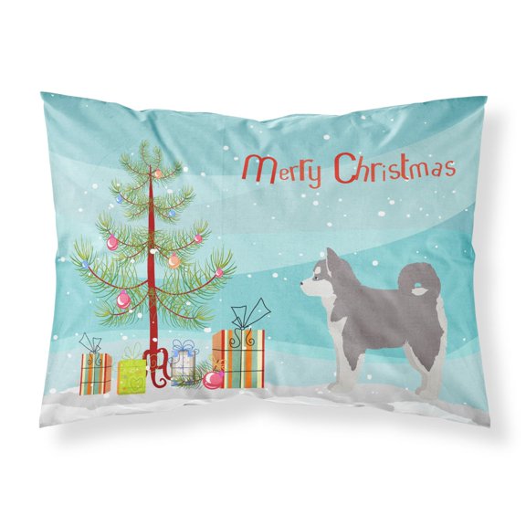 Pomsky 2 Christmas Tree Fabric Standard Pillowcase