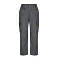 thumbnail image 3 of Maean Women Cargo Pant Ankle Length Cropped Straight Leg Trousers High Waist Loose Casual Hiking Pants, 3 of 6