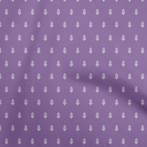 oneOone Cotton Poplin Violet Fabric Asian Floral Block Sewing Craft Projects Fabric Prints By Yard 42 Inch Wide